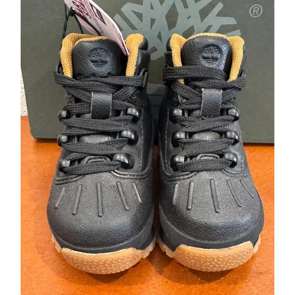 Timberland Euro Hiker Shell Water Resistant Toddler Boots Size 4 Black